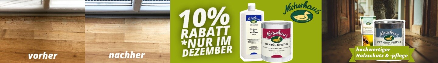 Angebots des Monats Dezember: 10 % Rabatt auf alle Produkte von Naturhaus