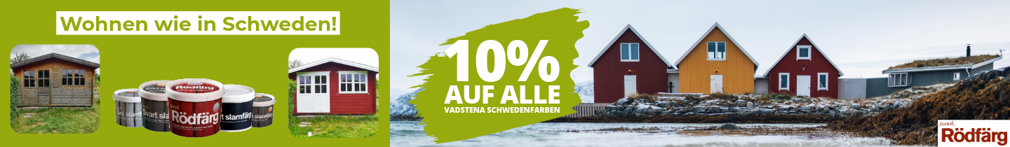 Angebots des Monats März: 10 % Rabatt auf alle Schwedenfarben von Vadstena Färg