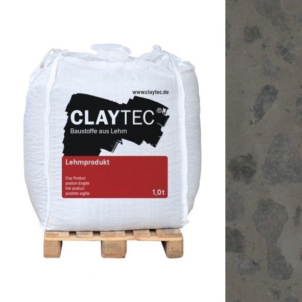 CLAYTEC Lehm-Terrazzo Lenne natur-grau, erdfeucht - 1,0 t Big-Bag