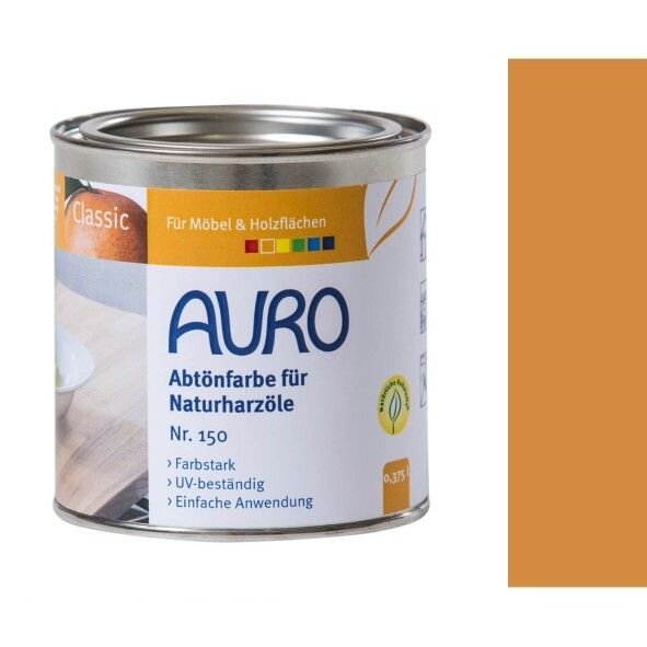 Auro Abtönfarbe für Naturharzöle 150 ocker-gelb - 0,375 l Dose