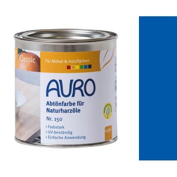 Auro Abtönfarbe für Naturharzöle 150 ultramarin-blau - 0,375 l Dose