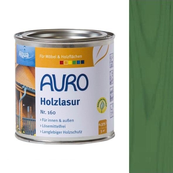 Auro Holzlasur Aqua 160 grün - 0,375 l Dose