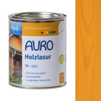 Auro Holzlasur Aqua 160 ocker-gelb - 0,75 l Dose