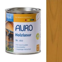 Auro Holzlasur Aqua 160 hellbraun - 0,75 l Dose