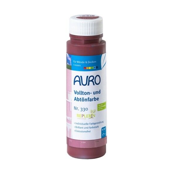 Auro Vollton- und Abtönfarbe 330 persisch-rot - 0,25 l Flasche