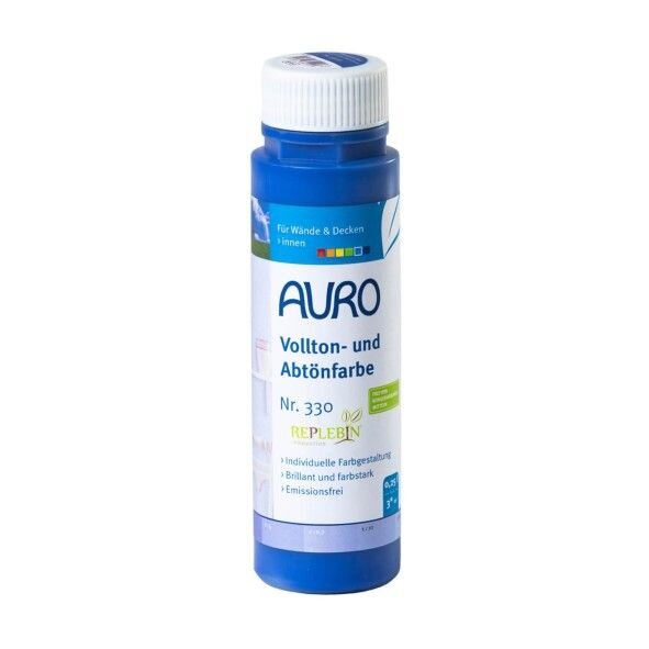 Auro Vollton- und Abtönfarbe 330 ultramarin-blau - 0,25 l Flasche