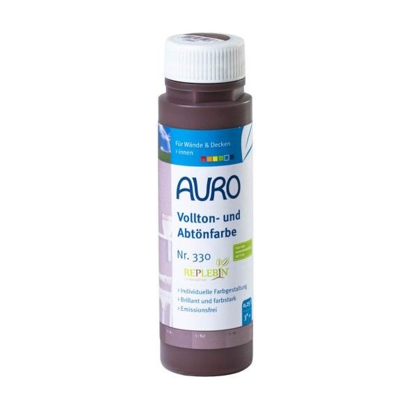 Auro Vollton- und Abtönfarbe 330 eisenoxid-braun - 0,25 l Flasche