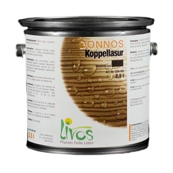 LIVOS Donnos Koppellasur 229 Schwarz - 0,75 l Gebinde