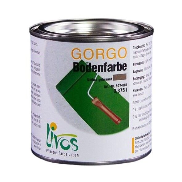 LIVOS Gorgo Bodenfarbe 607 Schwarz - 0,375 l Gebinde