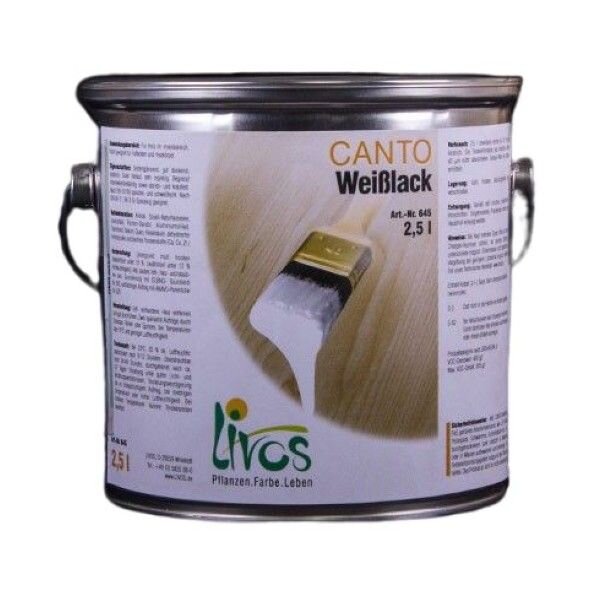 LIVOS Canto Weißlack 645 - 2,5 l Gebinde