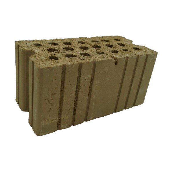 unlawede Leichtlehmstein 2DF 1400 kg/m³ - 1 Stück