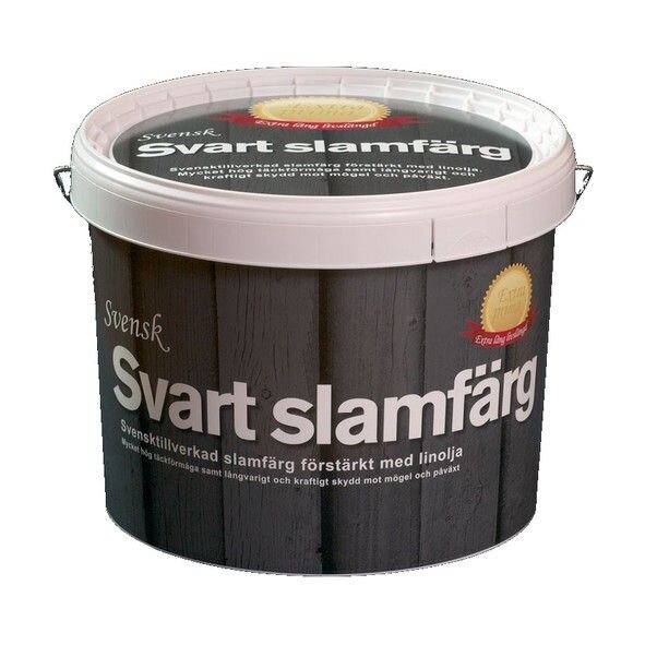 Vadstena Svensk Svart slamfärg extra prima - Premium Schwedenschwarz - 10 l Eimer