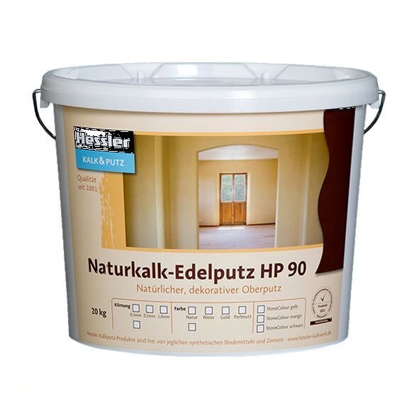 Hessler Naturkalk-Edelputz HP 90 weiß 1,0 mm - 20 kg Eimer, 44,65