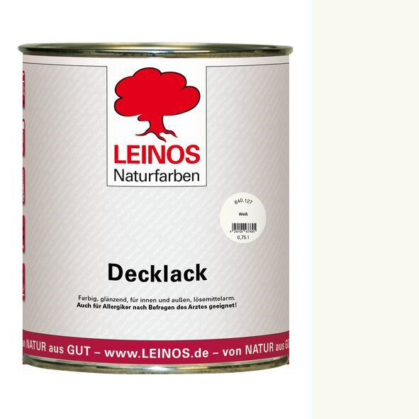 Leinos Decklack 840 Weiß - 0,75 l Dose