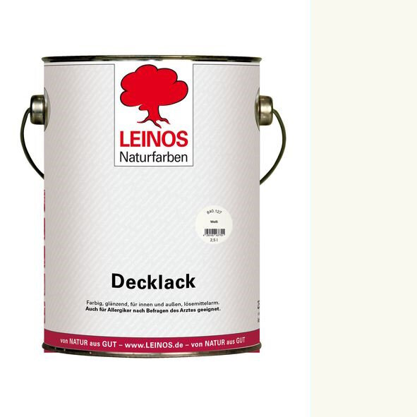 Leinos Decklack 840 Weiß - 2,5 l Dose