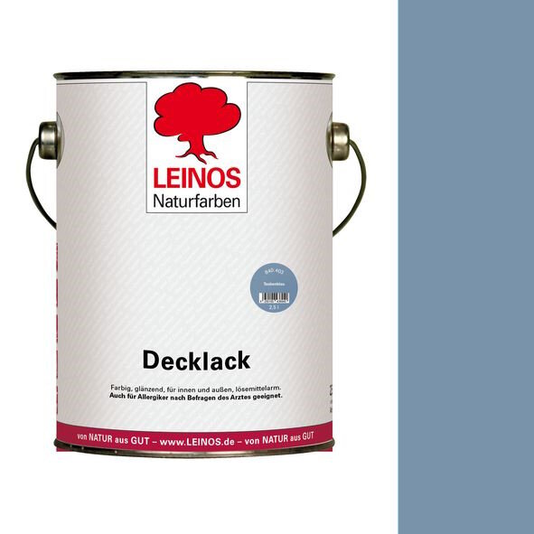 Leinos Decklack 840 Taubenblau - 2,5 l Dose