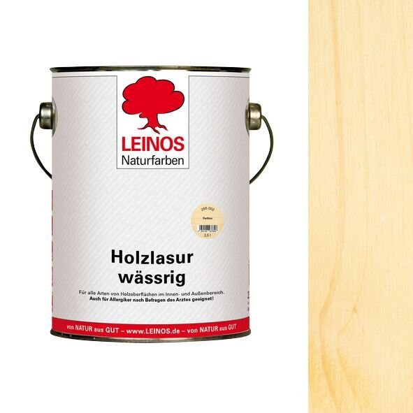 Leinos Holzlasur wässrig 266 Farblos - 2,5 l Dose