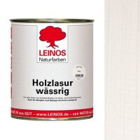 Leinos Holzlasur wässrig 266 Weiß - 0,75 l Dose