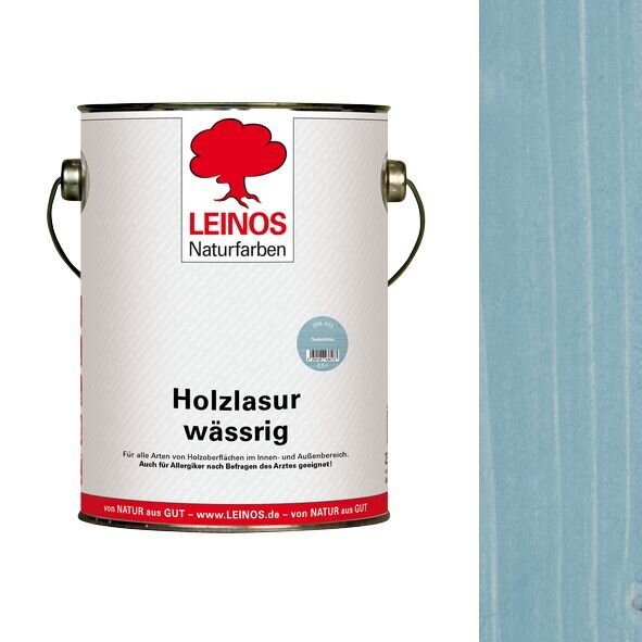 Leinos Holzlasur wässrig 266 Taubenblau - 2,5 l Dose