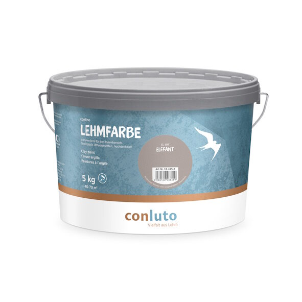 conluto Lehmfarbe Elefant - 5 kg Eimer