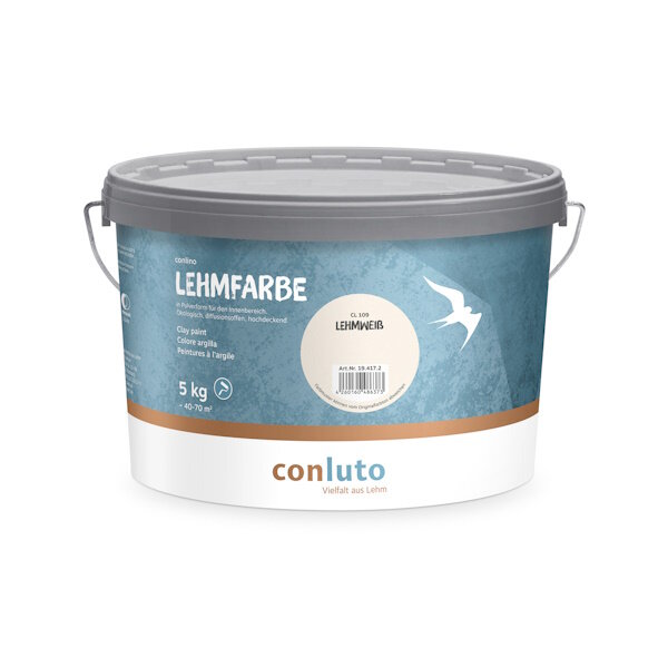 conluto Lehmfarbe Lehmweiß - 5 kg Eimer