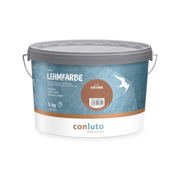 conluto Lehmfarbe Kastanie - 5 kg Eimer