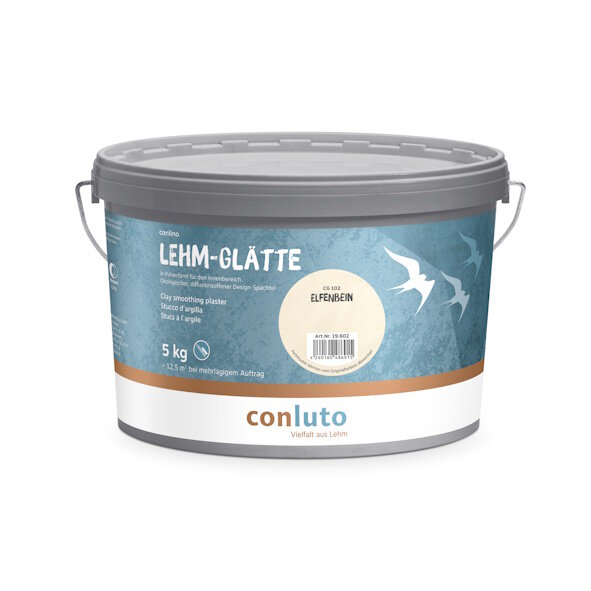 conluto Lehm-Glätte Elfenbein - 5 kg Eimer