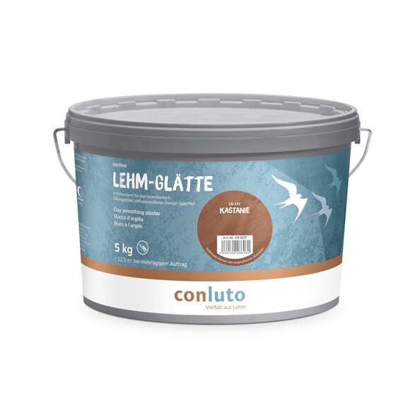 conluto Lehm-Glätte Kastanie - 5 kg Eimer