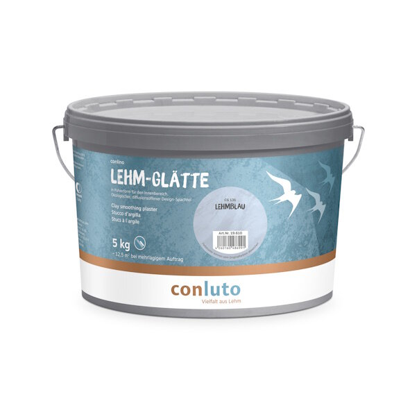 conluto Lehm-Glätte Lehmblau - 5 kg Eimer