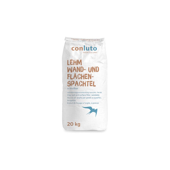 conluto Lehm Wand- und Flächenspachtel natur  - 20 kg Sack