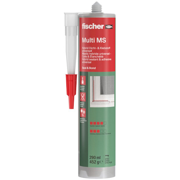 fischer Bauklebstoff Multi MS grau  - 290 ml Kartusche