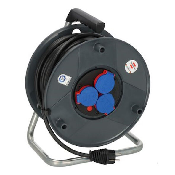 REV Kabeltrommel Außen 50 m H05RR-F 3G1,5mm², schwarz grün kaufen