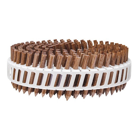 Beck LIGNOLOC Holznägel im Plastikband gemischter Karton - 5,3 x 65mm, 75mm, 90mm glatt - 1 Karton zu 2352 Stück