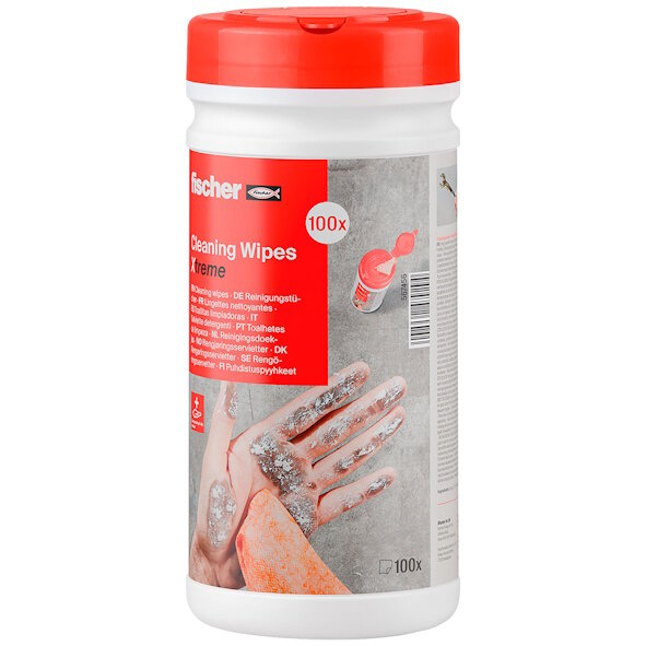 fischer Reinigungstücher Cleaning Wipes Xtreme - 1 Dose a 100 Tücher