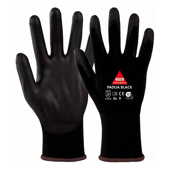 Hase Padua Black Montagehandschuh - Gr. 10 - 10 Paar