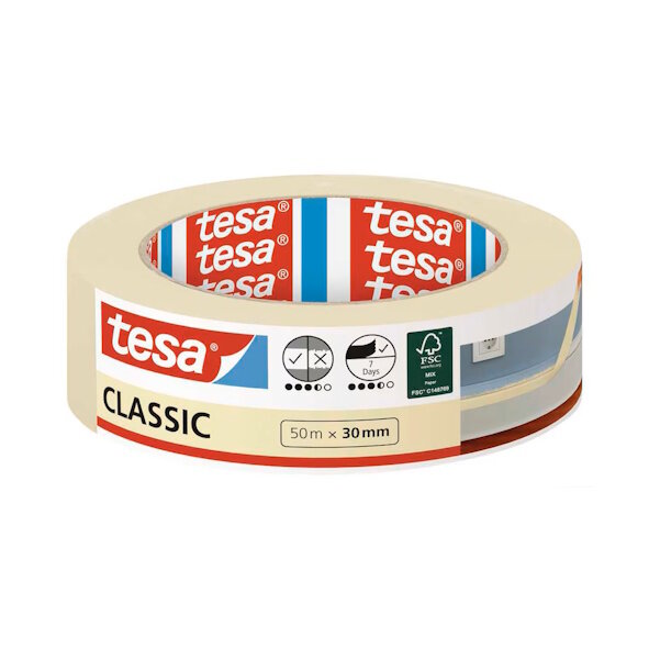 tesa Malerband Classic 30 mm x 50 m - 1 Rolle