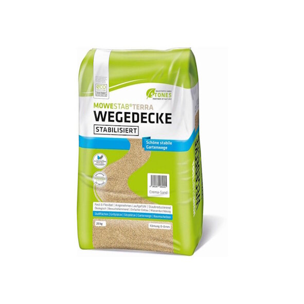 STONES MOWESTAB TERRA Wegedecke 0-8 mm crema-sand - 25 kg Sack