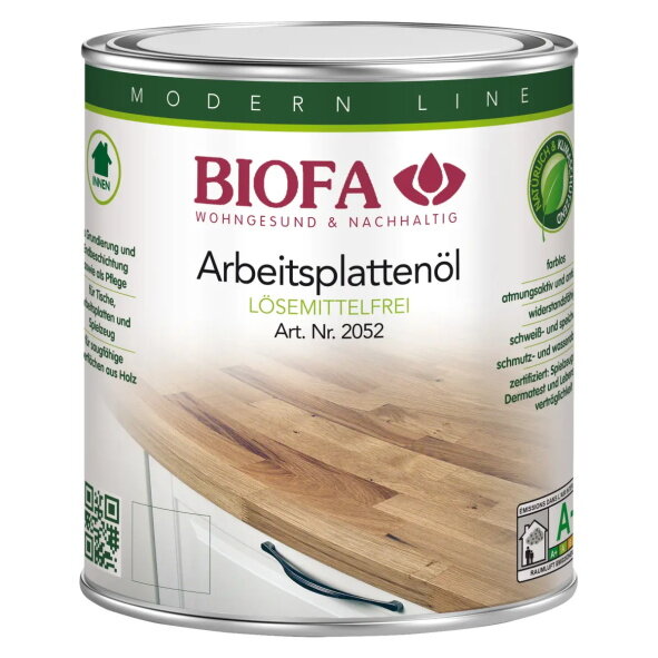 Biofa Arbeitsplattenöl lösemittelfrei  2052 - 1 l Dose