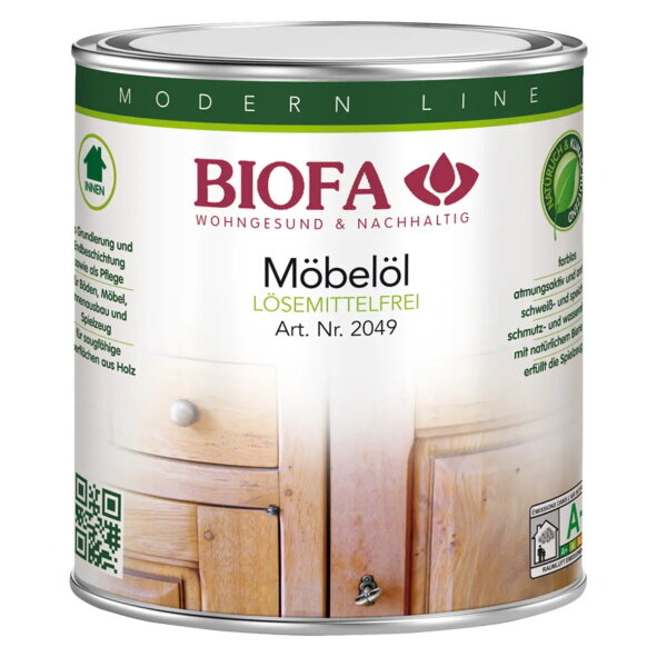 Biofa Möbelöl lösemittelfrei 2049 - 0,375 l Dose