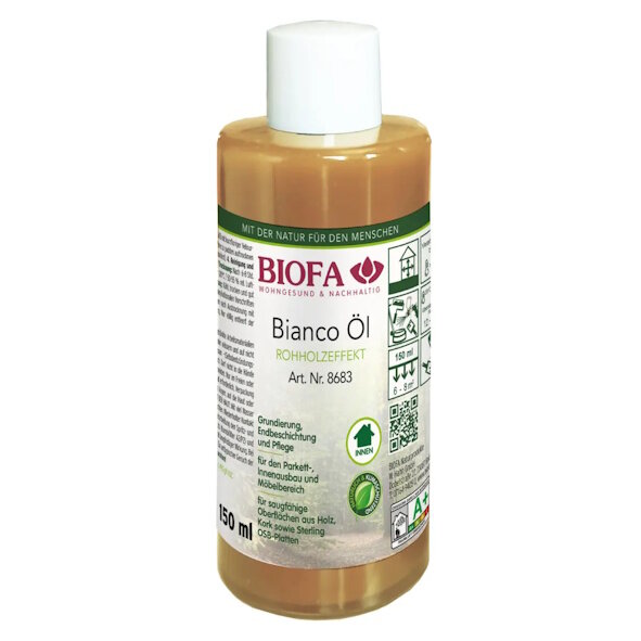 Biofa Bianco Öl 8683 Rohholzeffekt matt -  0,150 l Flasche