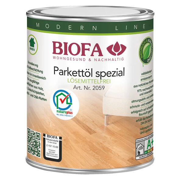 Biofa Parkettöl spezial 2059 seidenglänzend - 1 l Dose