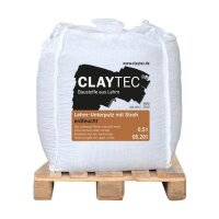 CLAYTEC Lehm-Unterputz mit Stroh, erdfeucht - 0,5 t Big-Bag