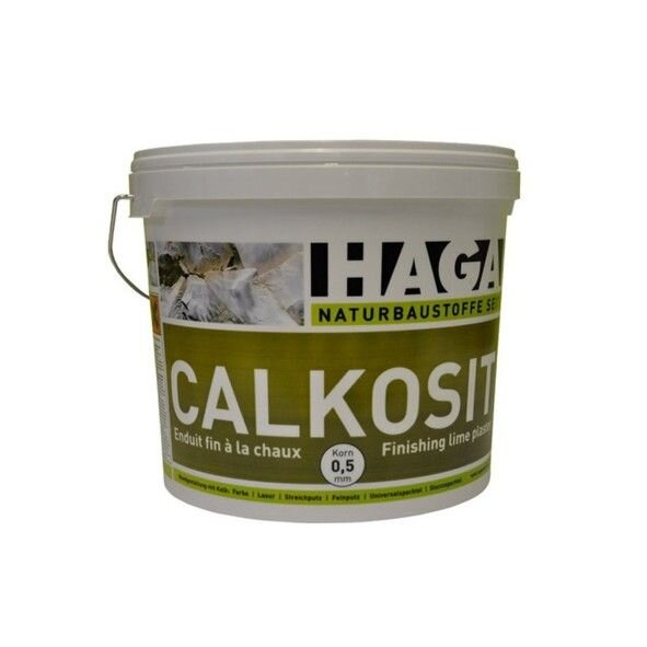HAGA Calkosit Kalkfeinputz naturweiß, Kornstärke 0,5 mm - 25 kg Eimer