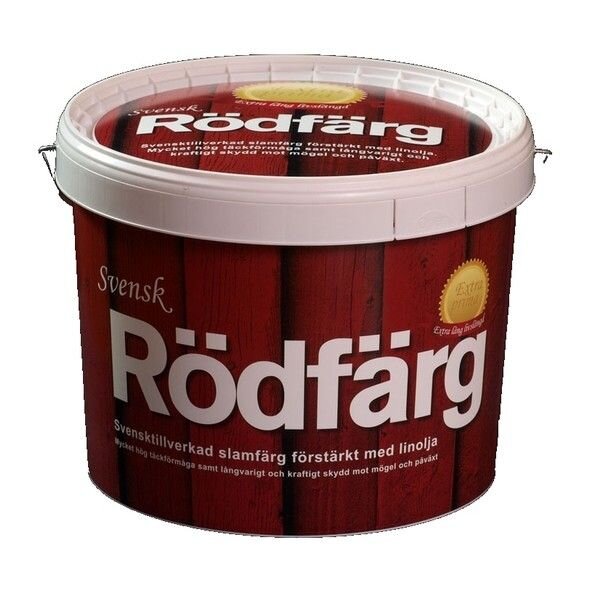 Vadstena Svensk Rödfärg extra prima - Premium Schwedenrot - 10 l Eimer