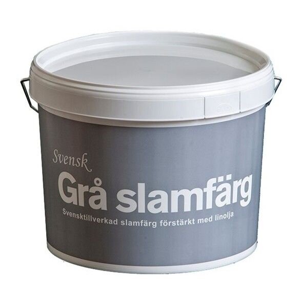 Vadstena Svensk Grå slamfärg - Standard Schwedengrau - 10 l Eimer