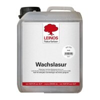 Leinos Wachslasur 600 weiß - 2,5 l Kanister