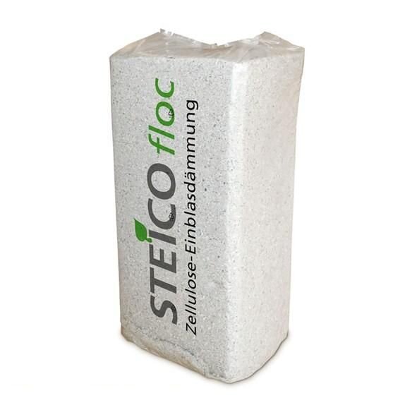 STEICO floc Zellulose-Einblasdämmung im 15 kg Sack - 1 Palette a 18 Sack (270 kg)