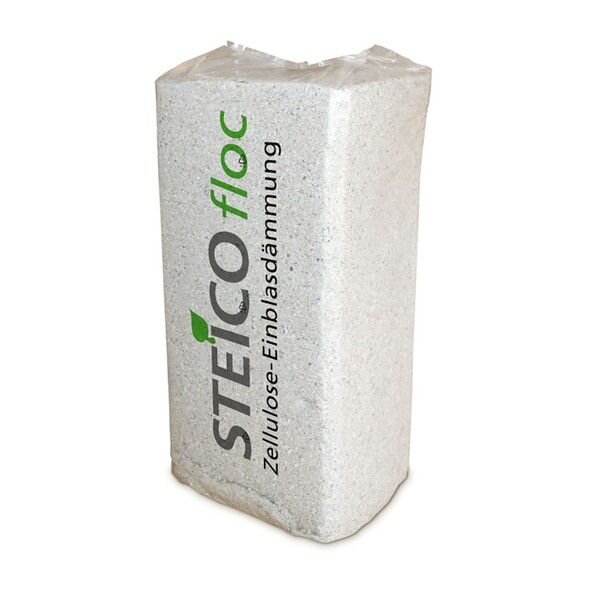 STEICO floc NB Zellulose-Einblasdämmung borfrei - 1 Palette - 18 x 15 kg Sack