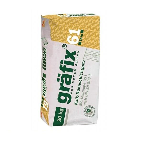 CLAYTEC gräfix 61 Kalk-Dünnschichtputz fein - 25 kg Sack