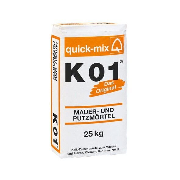 quick-mix K 01 Kalk-Zement-Mauer- und Putzmörtel  - 25 kg Sack